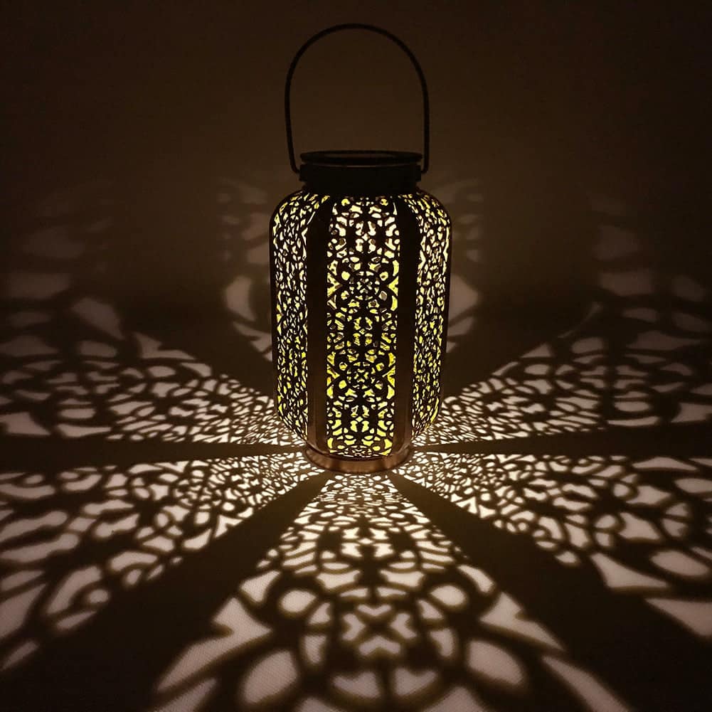 Solar Lanterns Aged Copper Moroccan