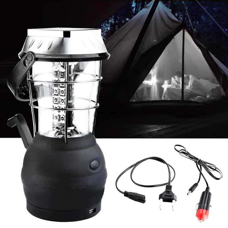 Solar Light Black Silver Camping