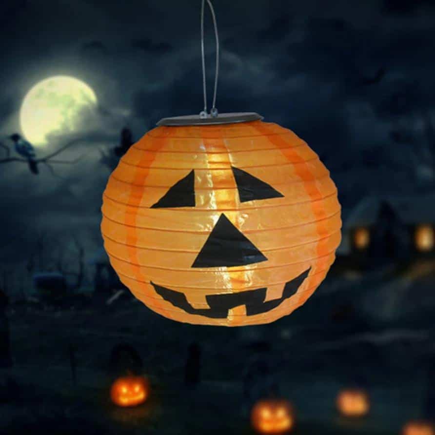 Solar Garden Lantern "Pumpkin Chinese Lantern" (5 Pcs)