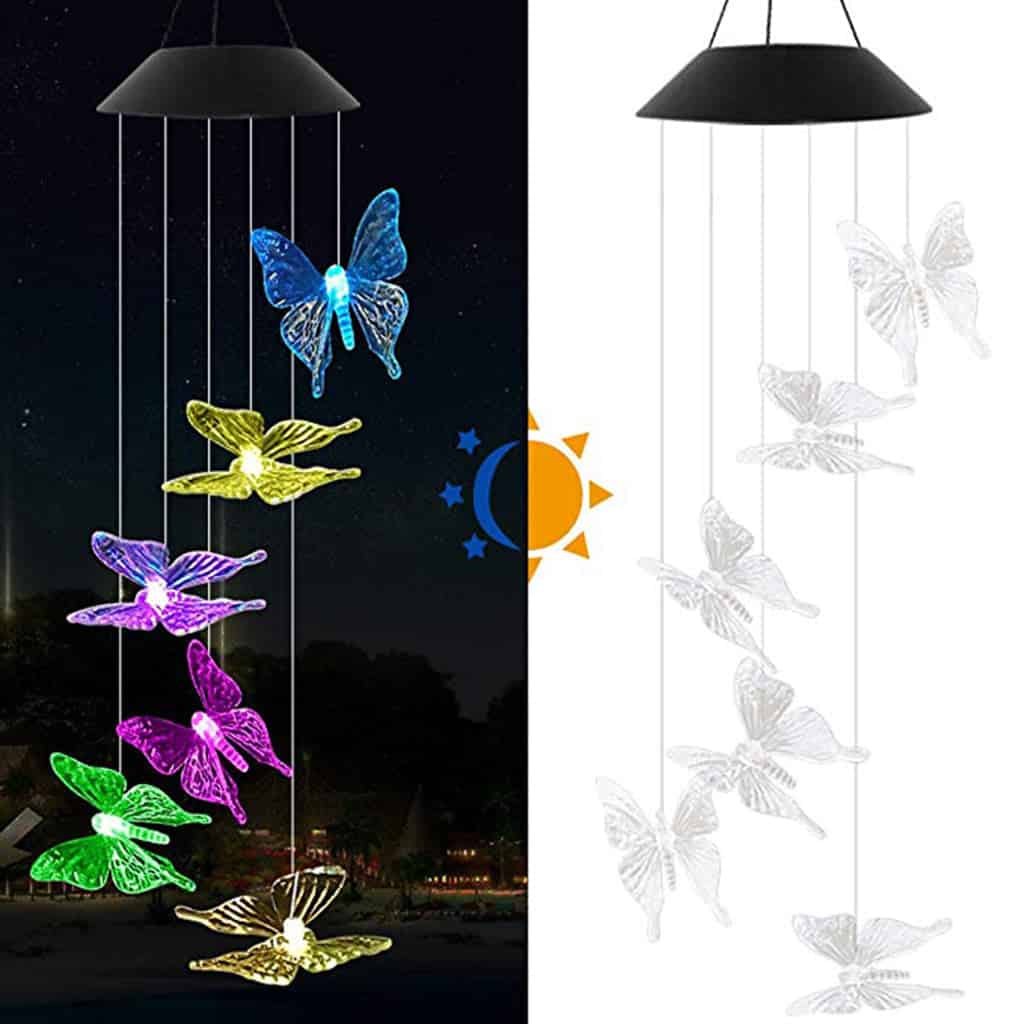 Solar Wind Chimes Outdoor "Butterfly"
