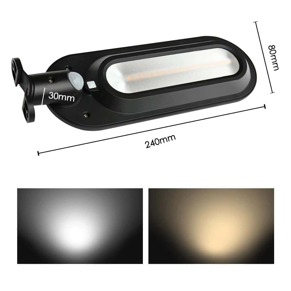 Outdoor Solar Lamp Posts Black Oval 600 Lumens