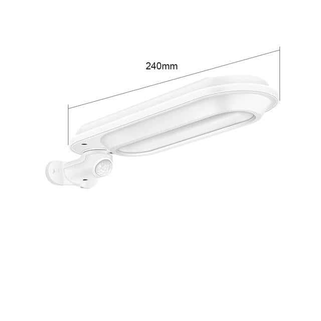 Solar Lamp Posts White Oval 600 Lumens