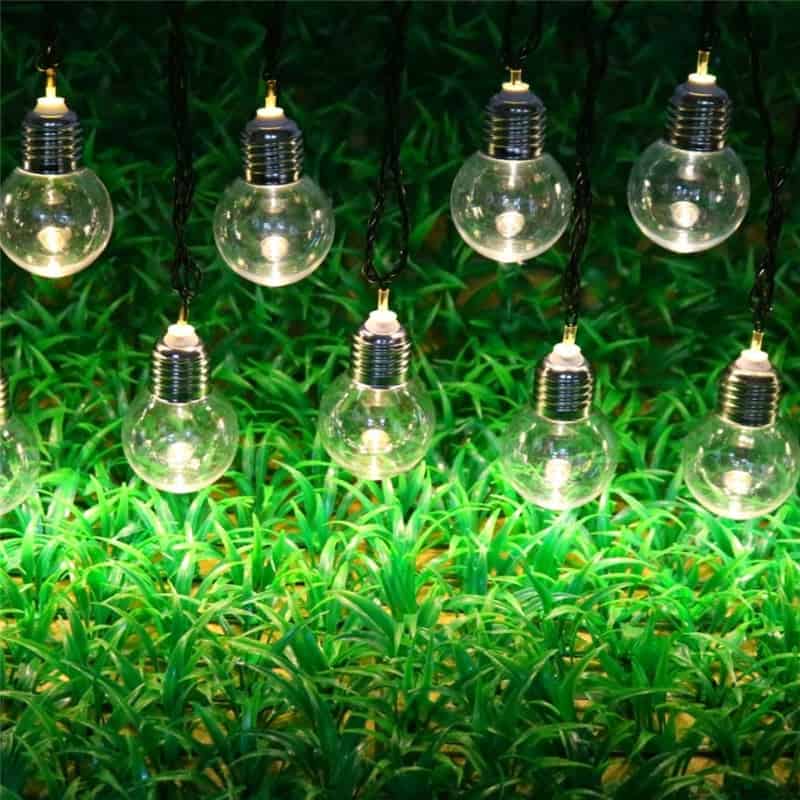 Solar String Lights Bulb 30 Clear Festoon Bulbs