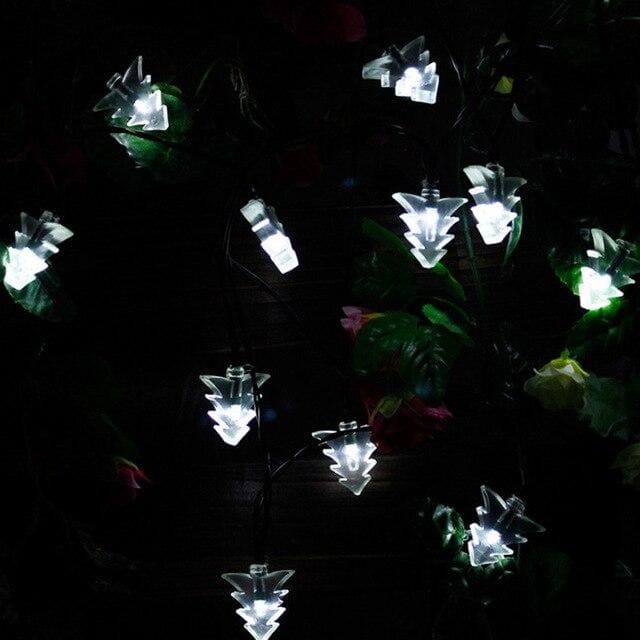 Solar String Lights Mini White Christmas Tree (30 Led)