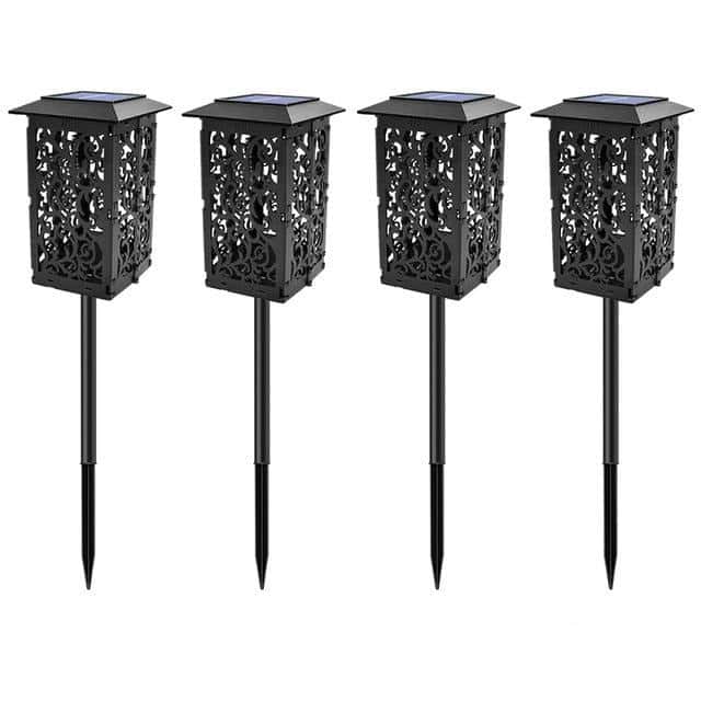 Solar Path Lights Outdoor "Square Black Luminous Hat"