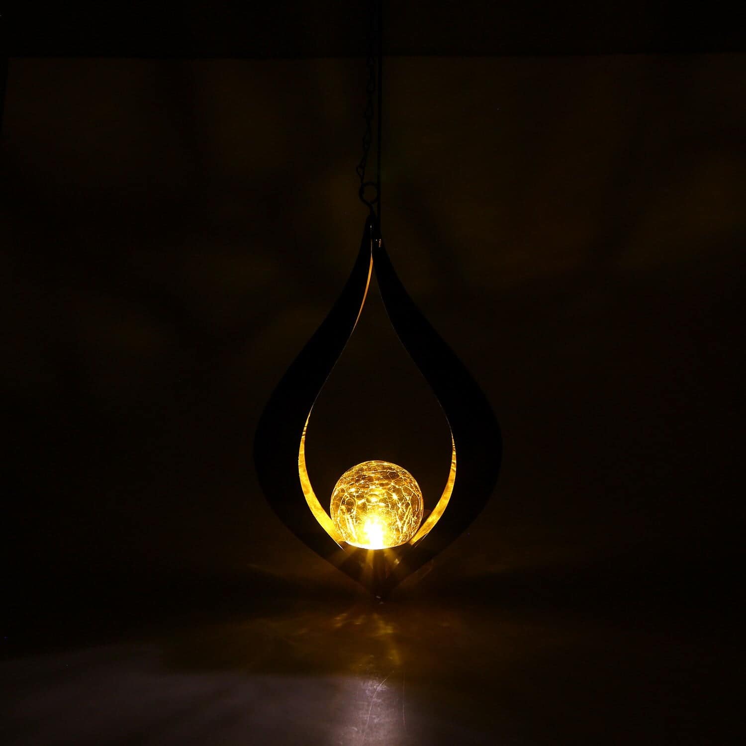Solar Lantern Metal "Black Flame"