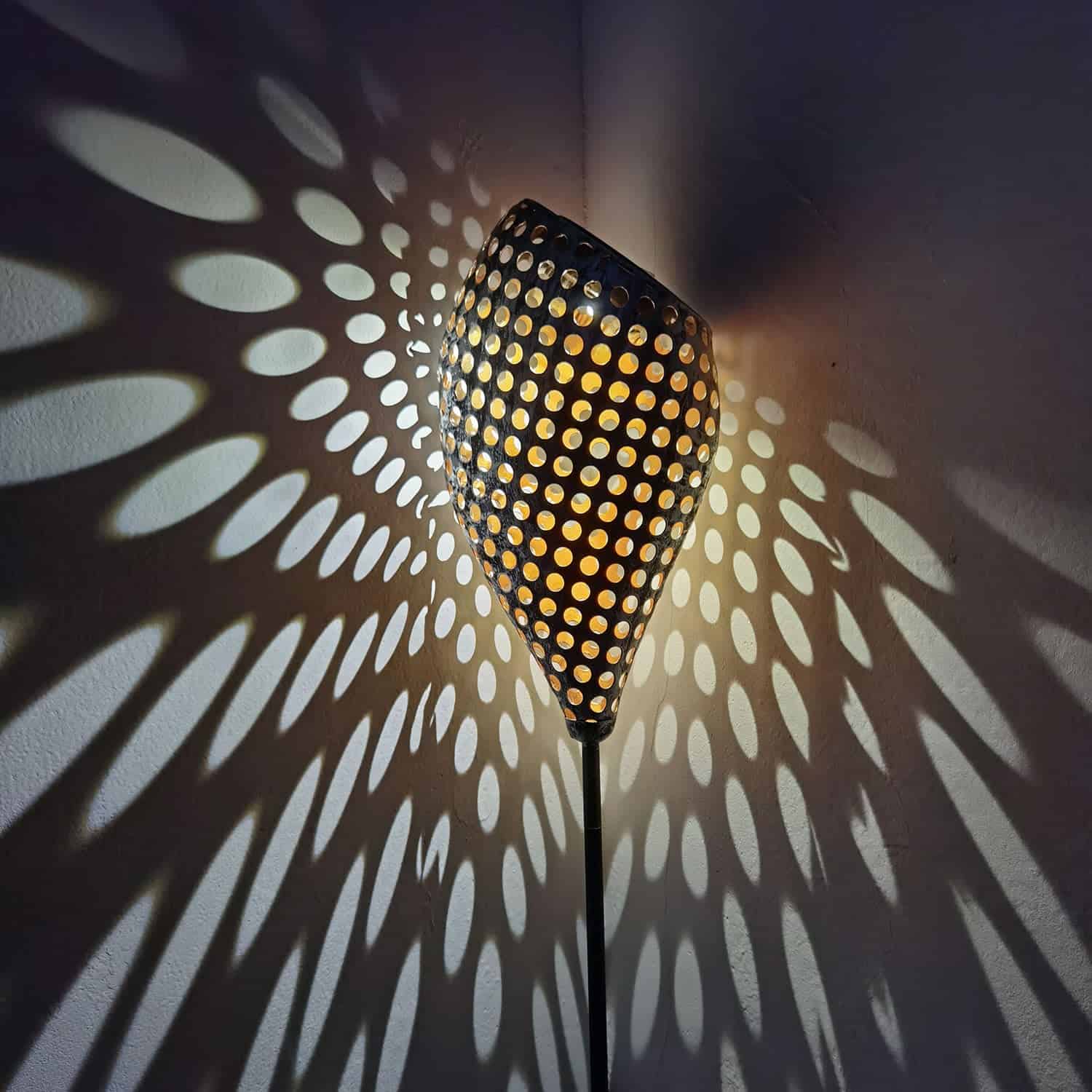 Solar Light Stake "Vintage Metal Luminary"