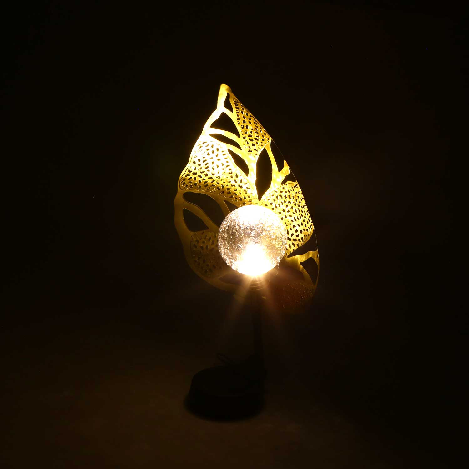 Solar Light Stake "Metallic Leaf"
