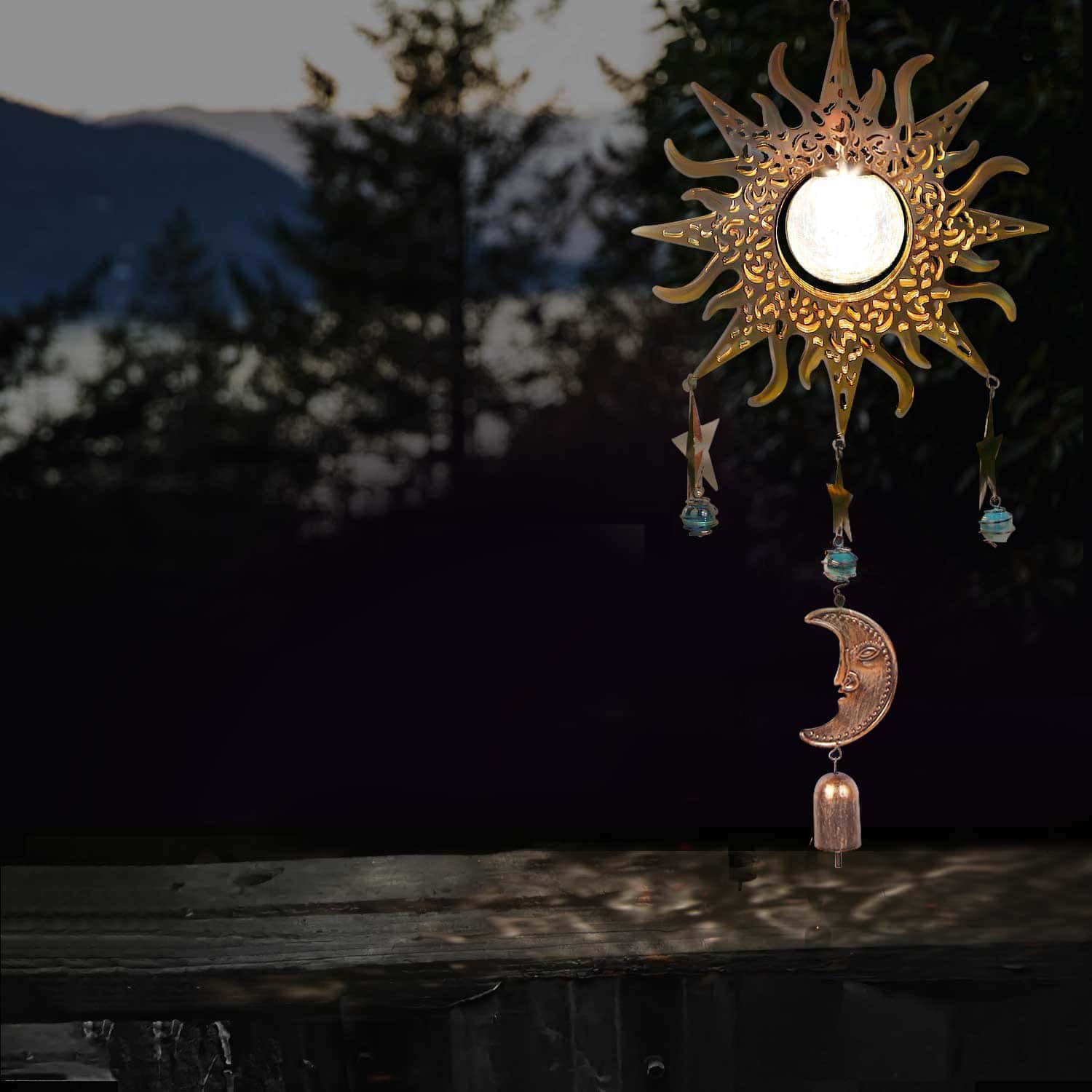 Solar Wind Chime Starry Lunar Sun
