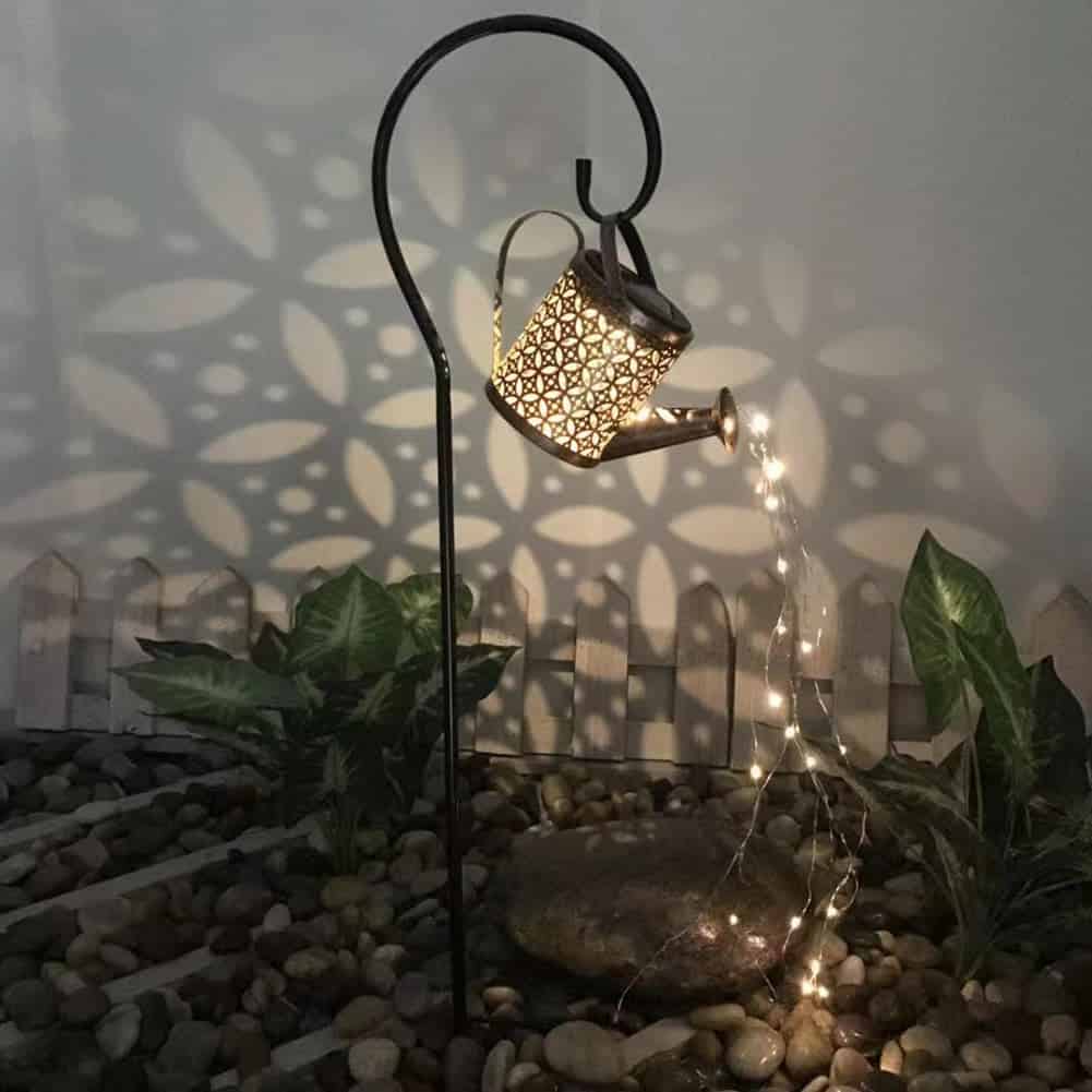 Watering Can Solar Lights Starry Motif Decor