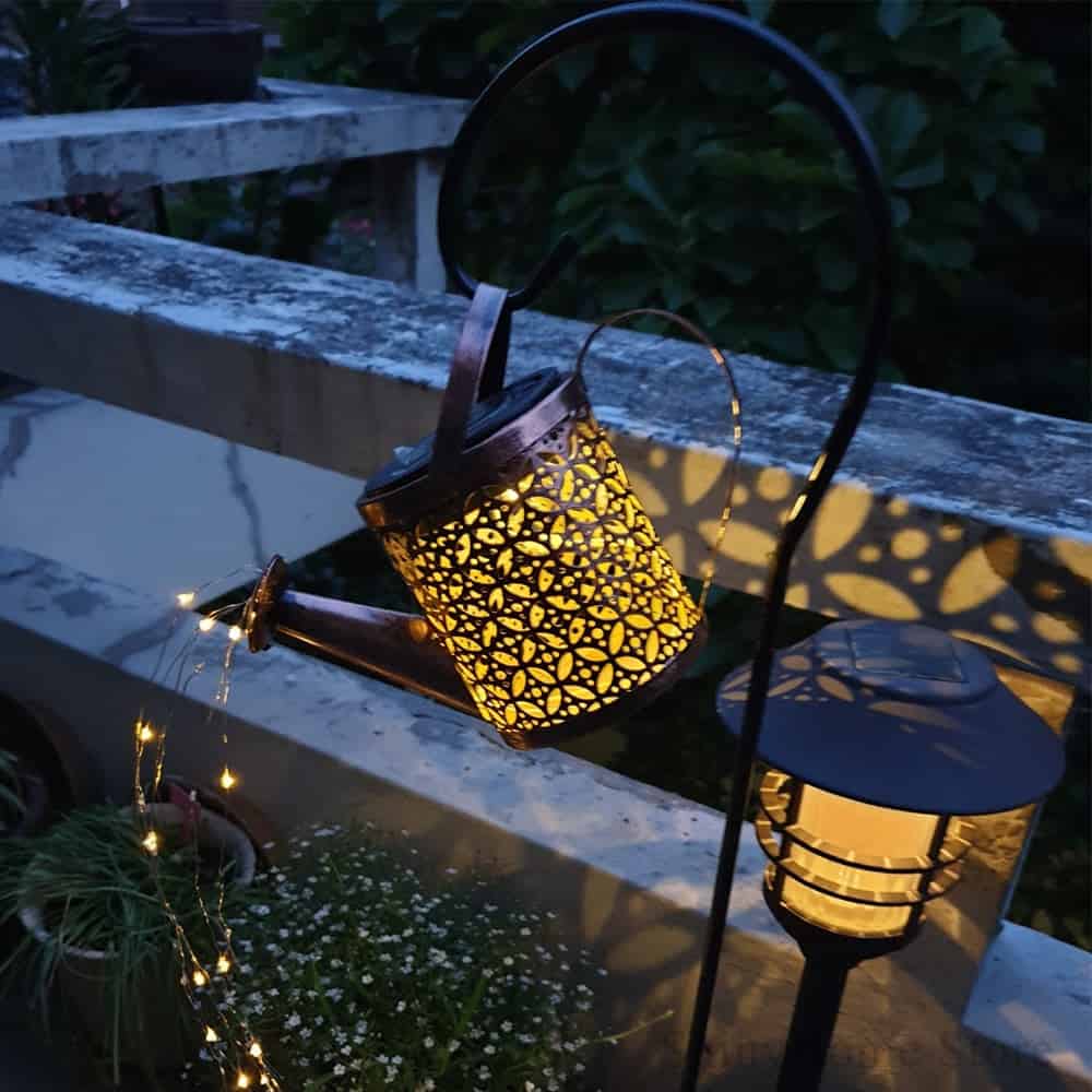 Watering Can Solar Lights Garden Decor