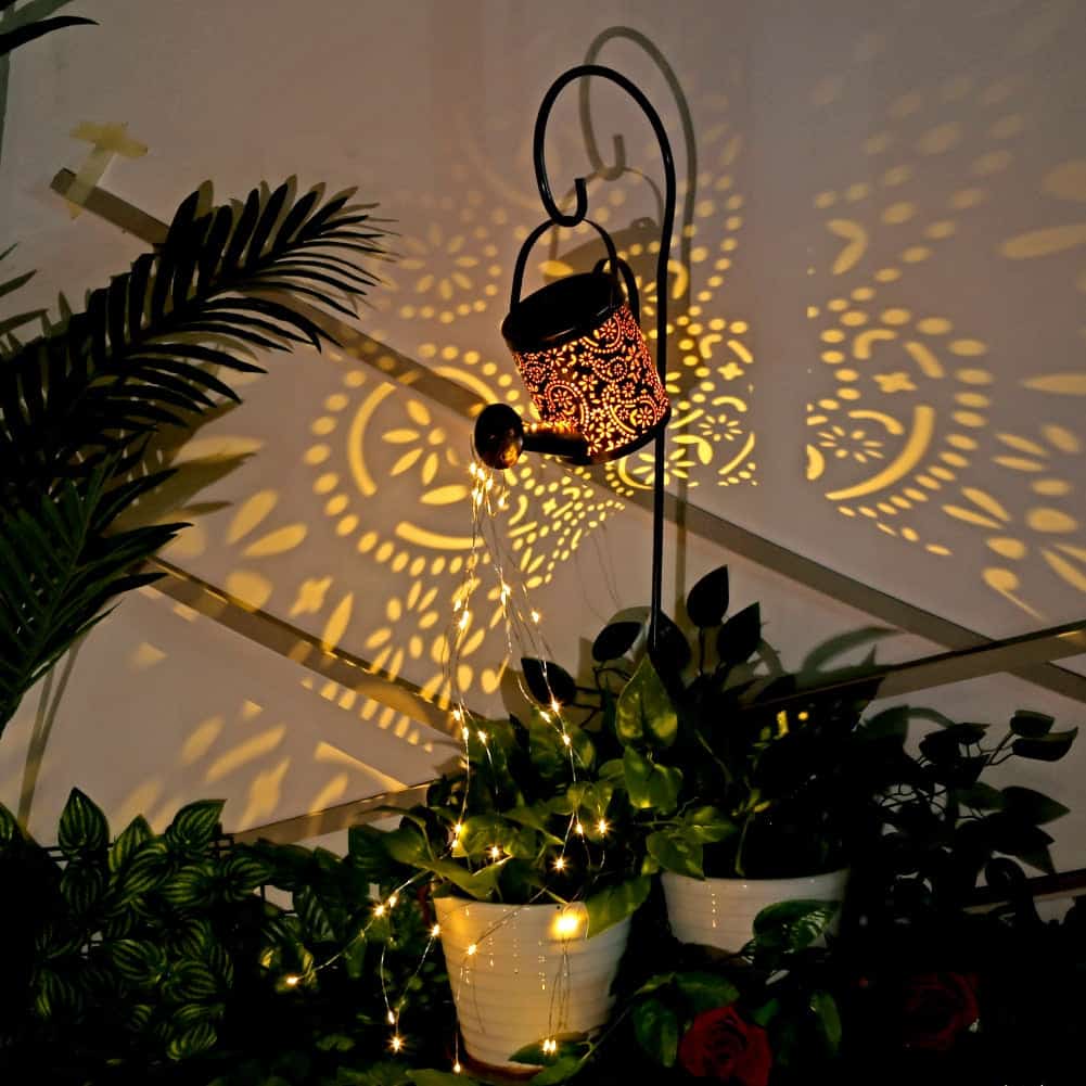 Watering Can Solar Lights Autumn Motif Garden