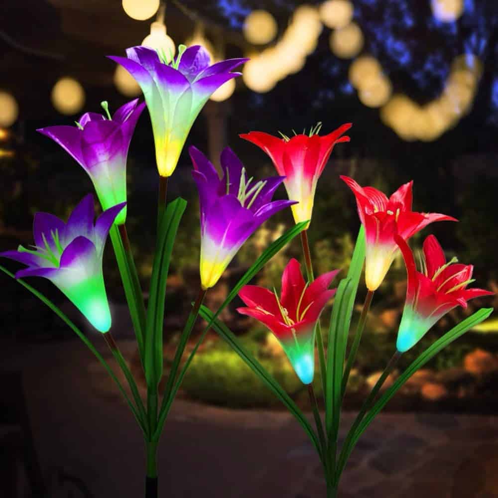 Solar Stake Lights Garden "Garden Lily"