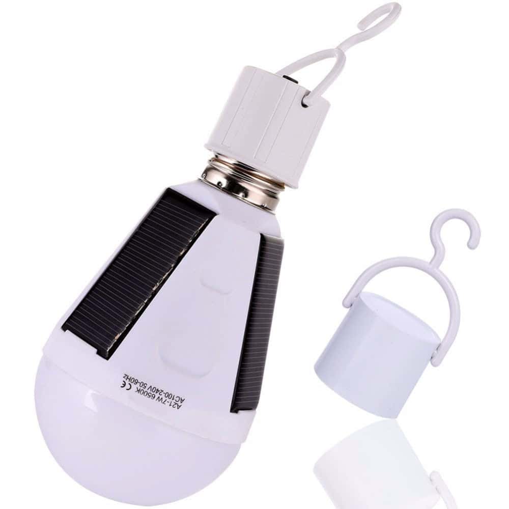 Solar Light Bulb Hanging "Triple Panel"