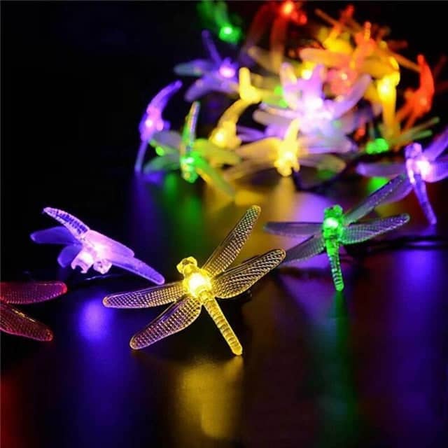 Solar String Lights Multicolor "Dragonfly Flight"