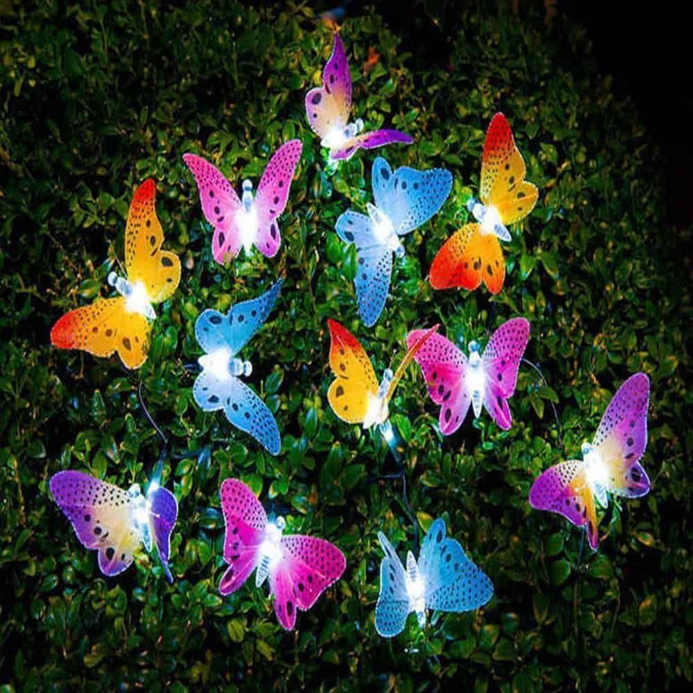 Solar String Lights "Multicolor Butterfly"