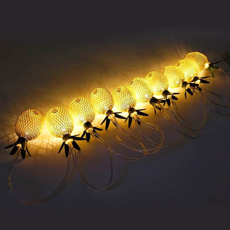 Solar String Lights 20 Light-Up Pineapples