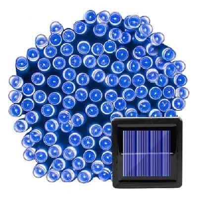 Solar String Lights Blue Fairy Light